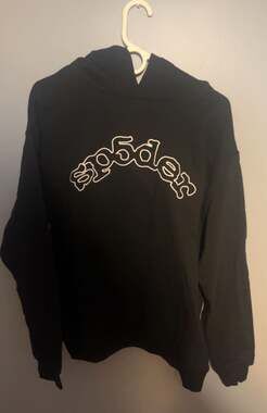 Sp5der Black G5 Arch Logo Pullover Hoodie